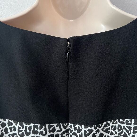 Adrianna Papell Black and White Dress Size 8P - Picture 4 of 6